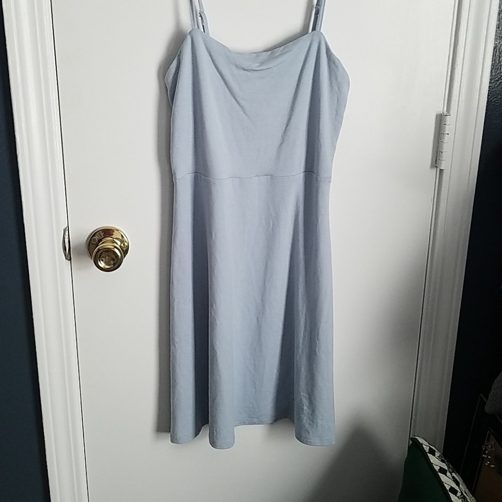 blue skater dress